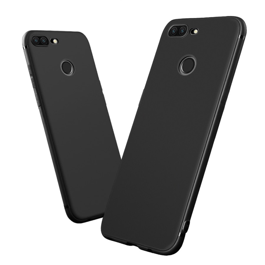 Чехол-накладка для HUAWEI Y9 2018 силиконовая матовая, цвет чёрный.