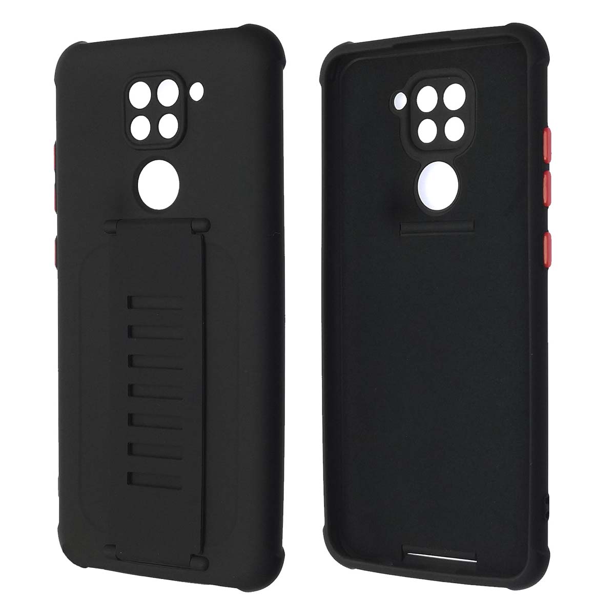 Чехол накладка LADDER NANO для XIAOMI Redmi Note 9, силикон, держатель, цвет черный