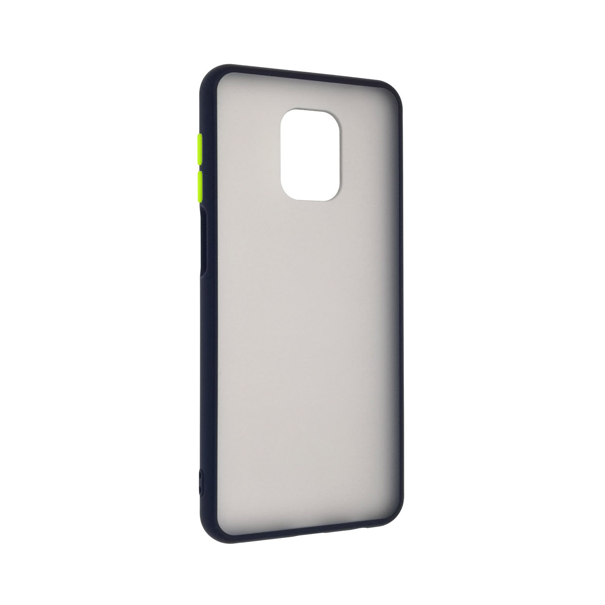 Чехол накладка SKIN SHELL для XIAOMI Redmi Note 9 Pro, Redmi Note 9S, силикон, пластик, цвет окантовки темно синий