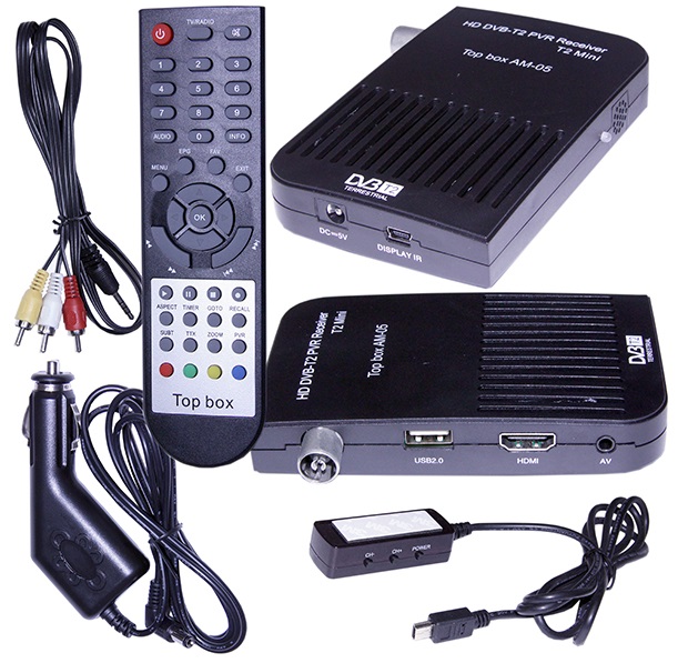 Автомобильный цифровой телевизионный приёмник Top box AM-05 DVB-T2 (-50%) Автомобильный цифровой телевизионный приёмник Top box AM-05 DVB-T2 (-50%)