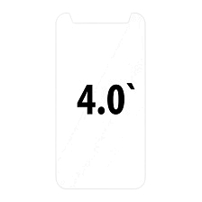 Защитное стекло универсальное диагональ 4.0 дюйма толщина 0,26mm 2.5D GPS.