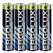 Батарейка ERGOLUX R03 AAA Shrink 4 Alkaline 1.5V