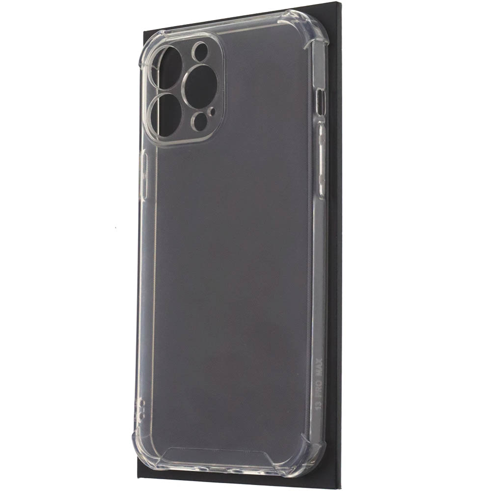 Чехол накладка для APPLE iPhone 13 Pro Max, защита камеры, усиленные края, силикон, прозрачный Чехол накладка для APPLE iPhone 13 Pro Max, защита камеры, усиленные края, силикон, прозрачный
