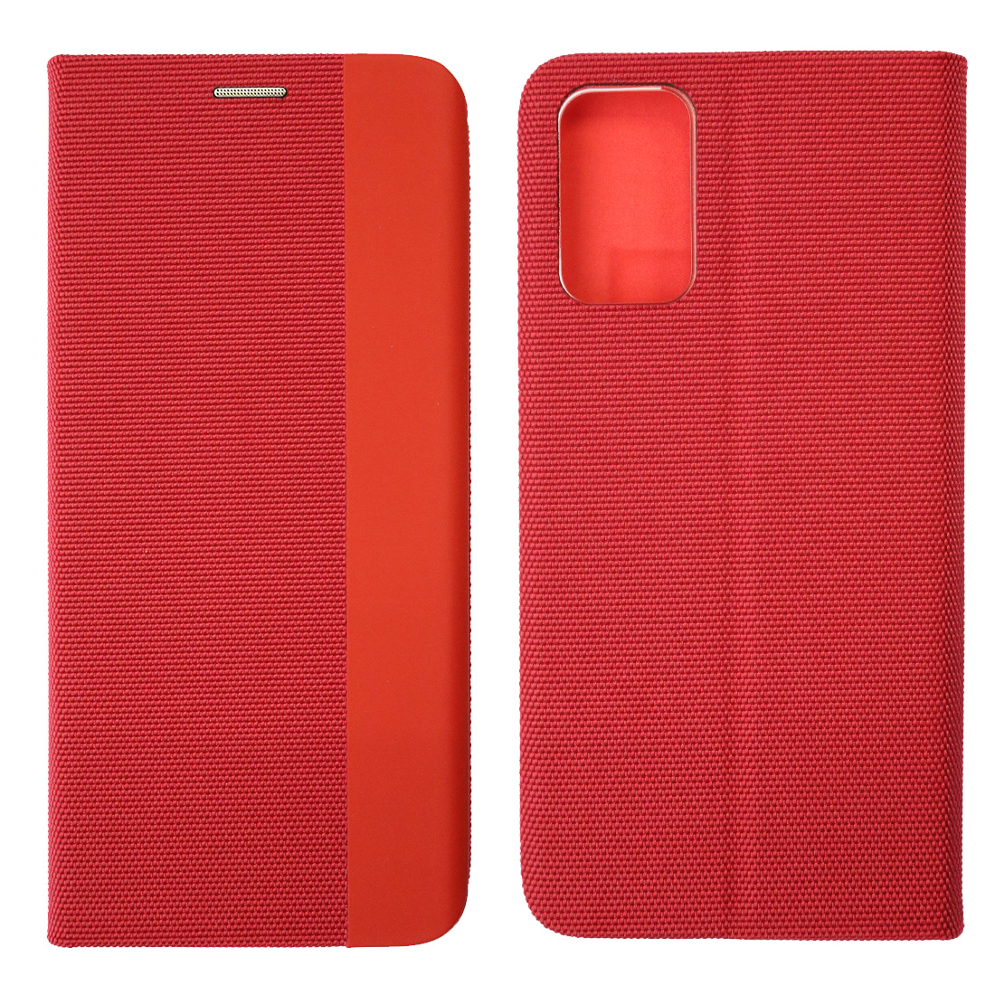 Чехол книжка MESH для XIAOMI Redmi 9T, текстиль, силикон, бархат, визитница, цвет красный