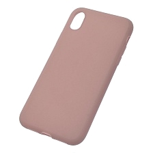 Чехол накладка SOFT TOUCH для APPLE iPhone XR, силикон, матовый, цвет розовый песок Чехол накладка SOFT TOUCH для APPLE iPhone XR, силикон, матовый, цвет розовый песок