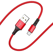 Кабель BOROFONE BX20 Enjoy Micro USB, 2A, длина 1 метр, силикон, нейлоновая оплетка, цвет красный Кабель BOROFONE BX20 Enjoy Micro USB, 2A, длина 1 метр, силикон, нейлоновая оплетка, цвет красный