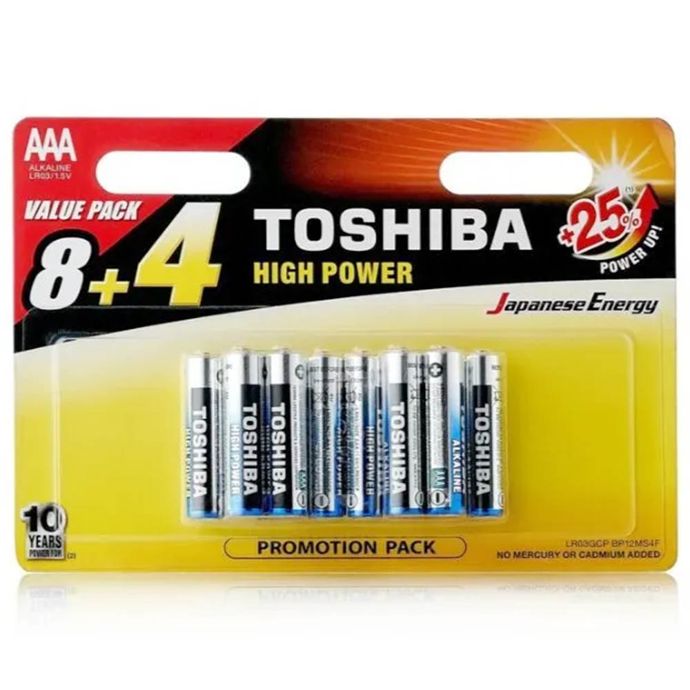 Батарейка TOSHIBA HIGH POWER LR03 AAA BL12 Alkaline 1.5V Батарейка TOSHIBA HIGH POWER LR03 AAA BL12 Alkaline 1.5V