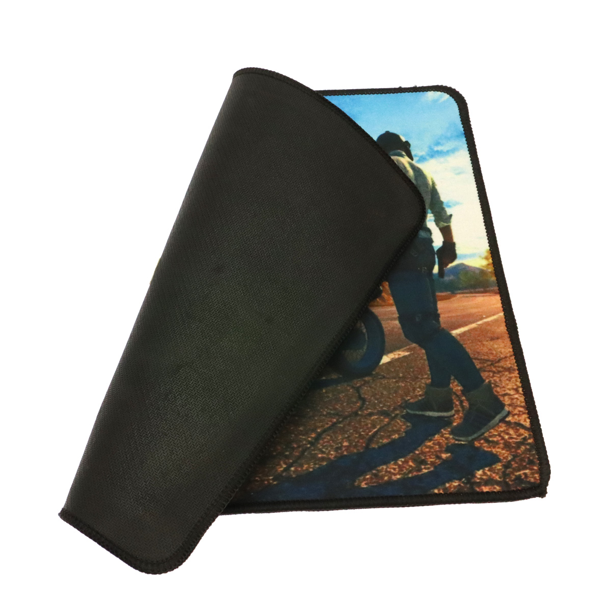 Коврик для компьютерной мыши H8, 250х290 мм, рисунок мотоцикл BATTLEGROUNDS