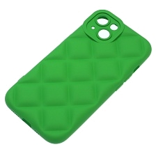 Чехол накладка для APPLE iPhone 13 (6.1"), силикон, 3D ромб, цвет зеленый Чехол накладка для APPLE iPhone 13 (6.1"), силикон, 3D ромб, цвет зеленый