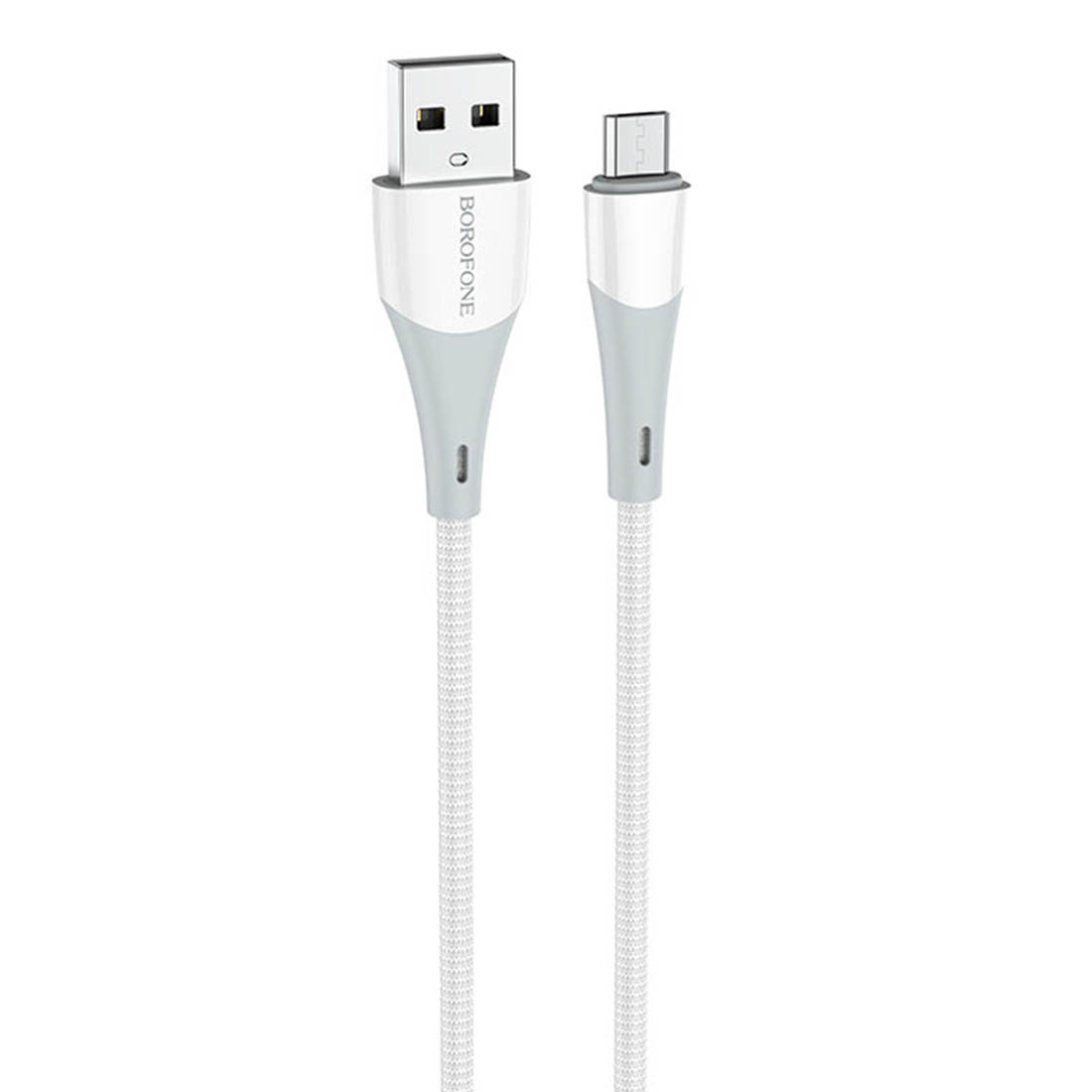 Кабель BOROFONE BX60 Superior micro USB, 2.4A, длина 1 метр, нейлон, цвет белый Кабель BOROFONE BX60 Superior micro USB, 2.4A, длина 1 метр, нейлон, цвет белый