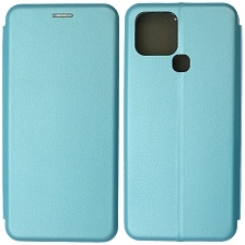 Чехол книжка STYLISH для INFINIX Smart 6, экокожа, визитница, цвет голубой