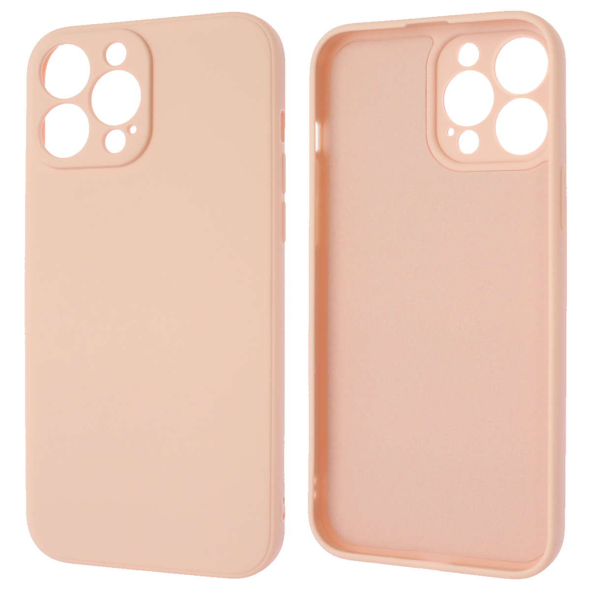 Чехол накладка для APPLE iPhone 13 Pro Max (6.7), силикон, бархат, цвет розовый песок Чехол накладка для APPLE iPhone 13 Pro Max (6.7), силикон, бархат, цвет розовый песок