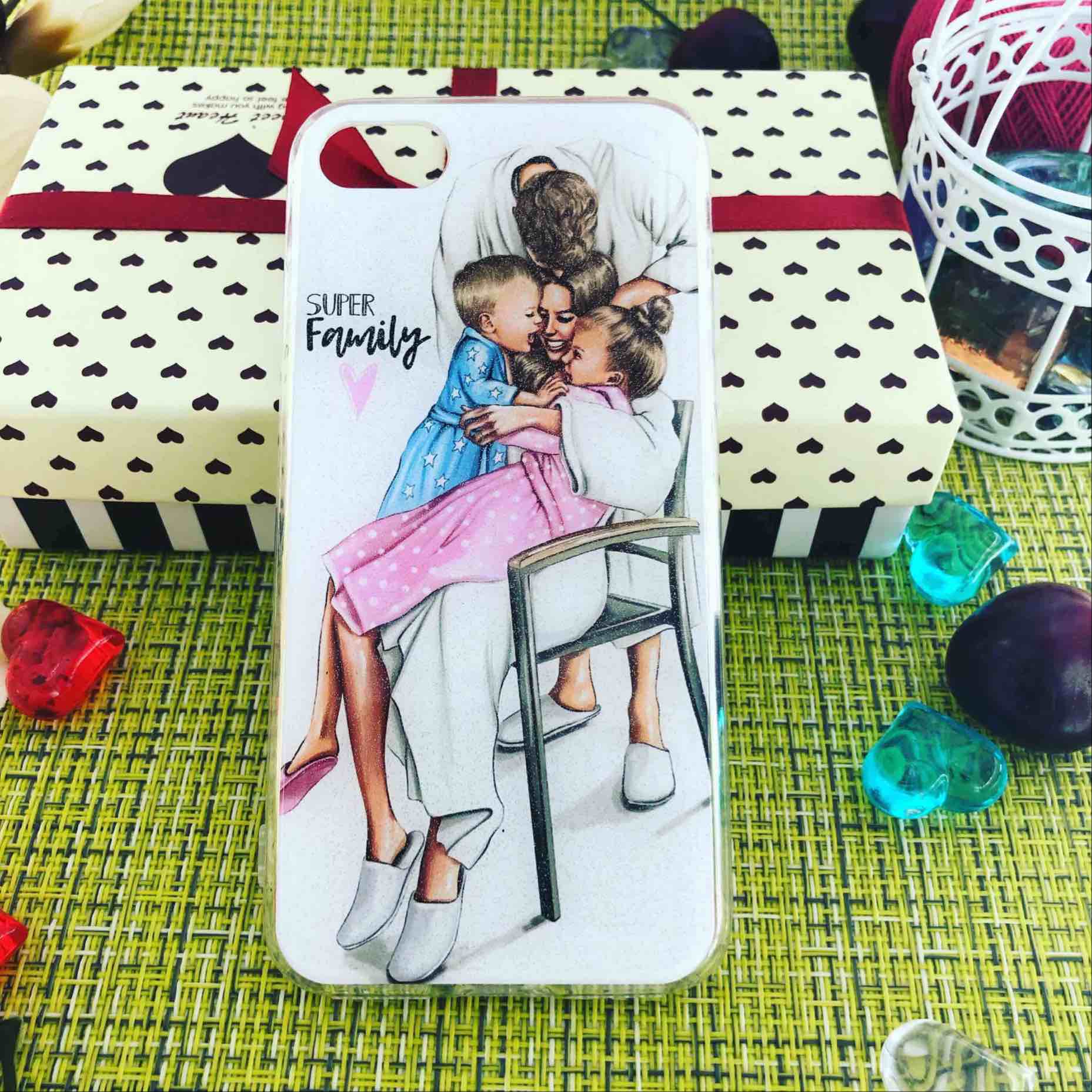 Чехол накладка для APPLE iPhone 7, 8, силикон, рисунок SUPER FAMILY.