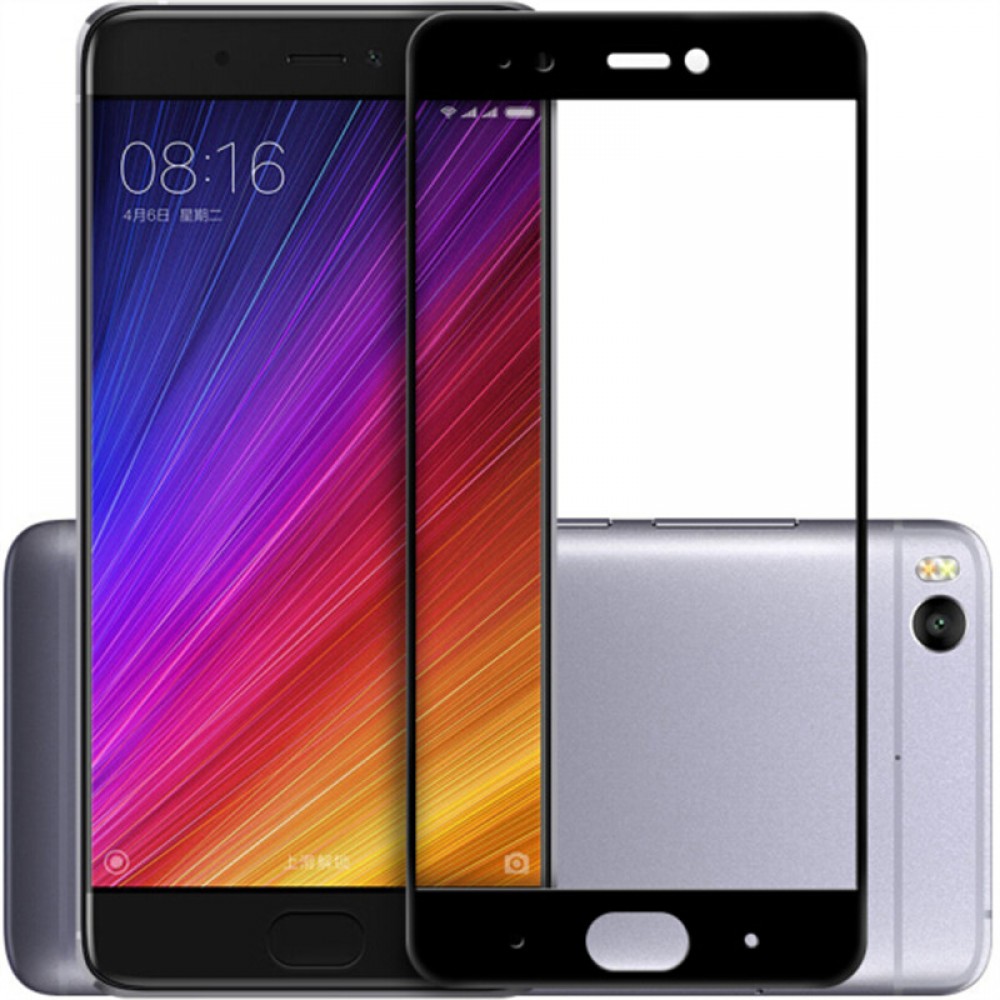 Защитное стекло 2D Full glass для Xiaomi MI 5 /тех.пак/ черный.