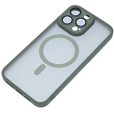 Чехол накладка Camelia с поддержкой MagSafe для APPLE iPhone 15 Pro Max, защита камеры, силикон, матовый, цвет серый Чехол накладка Camelia с поддержкой MagSafe для APPLE iPhone 15 Pro Max, защита камеры, силикон, матовый, цвет серый