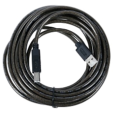 Кабель GCR Am-Bm (AM/BM) для принтера, сканера, USB 2.0, длина 5 метров, цвет черный