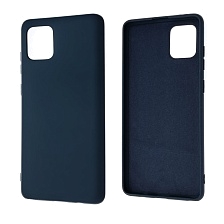 Чехол накладка NANO для SAMSUNG Galaxy A81 (SM-AN815F), Note 10 Lite (SM-N770), силикон, бархат, цвет темно синий. Чехол накладка NANO для SAMSUNG Galaxy A81 (SM-AN815F), Note 10 Lite (SM-N770), силикон, бархат, цвет темно синий.