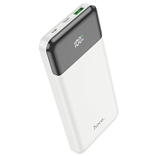 Внешний портативный аккумулятор, Power Bank HOCO J102 Cool figure, 10000 mAh,  20W, PD20W, QC3.0, LED дисплей, цвет белый