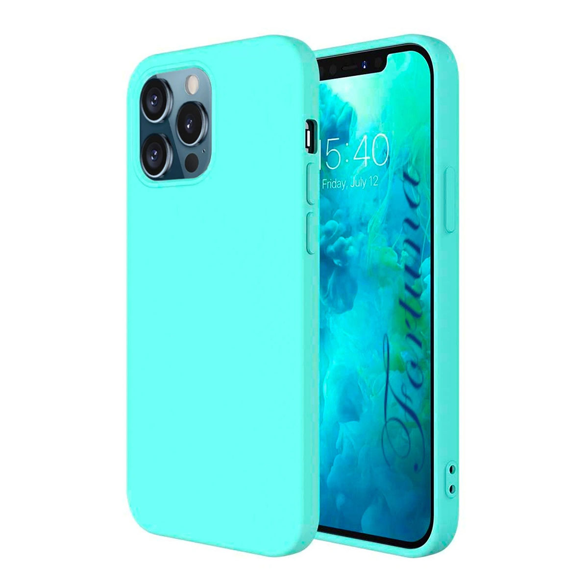 Чехол накладка GPS для APPLE iPhone 12 Pro MAX (6.7"), силикон, матовый, цвет бирюзовый