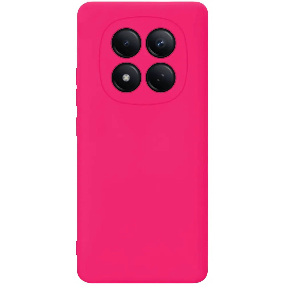 Чехол накладка NANO для XIAOMI Redmi Note 15 Pro, защита камеры, силикон, бархат, цвет фуксия