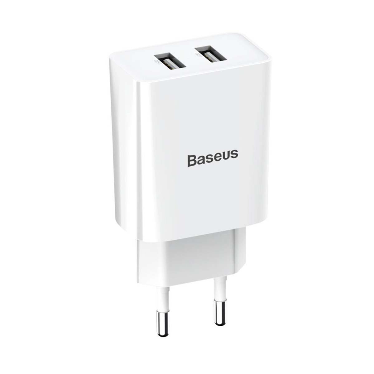 СЗУ (Сетевое зарядное устройство) BASEUS Speed Mini Dual U, 2A, 2 USB, 10.5W, цвет белый СЗУ (Сетевое зарядное устройство) BASEUS Speed Mini Dual U, 2A, 2 USB, 10.5W, цвет белый