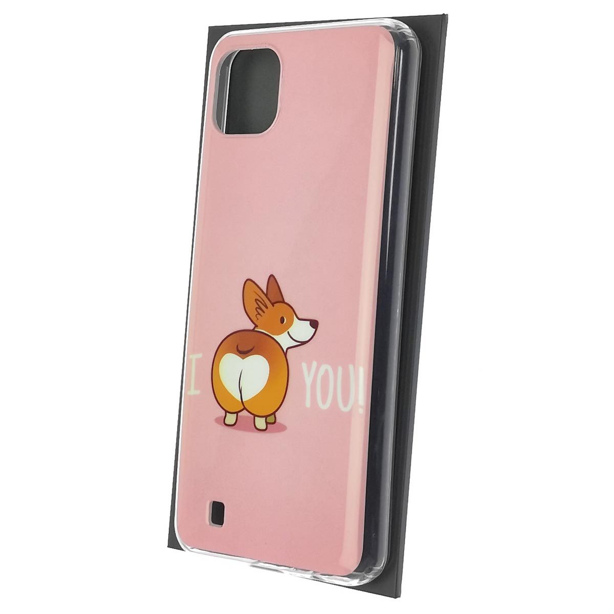 Чехол накладка для Realme C20, силикон, рисунок I love you Чехол накладка для Realme C20, силикон, рисунок I love you