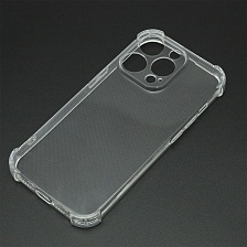 Чехол накладка для APPLE iPhone 14 Pro (6.1"), защита камеры, усиленные края, силикон, прозрачный Чехол накладка для APPLE iPhone 14 Pro (6.1"), защита камеры, усиленные края, силикон, прозрачный