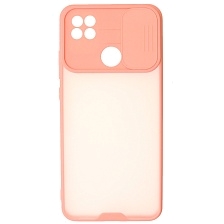 Чехол накладка LIFE TIME для XIAOMI Redmi 9C, Redmi 10A, силикон, пластик, матовый, со шторкой для защиты задней камеры, цвет окантовки розовый
