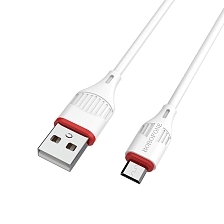 Кабель BOROFONE BX17 Enjoy Micro USB, 2A, длина 1 метр, силикон, цвет белый Кабель BOROFONE BX17 Enjoy Micro USB, 2A, длина 1 метр, силикон, цвет белый