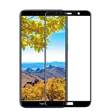 Защитное стекло "SC" 5D FULL GLUE для HUAWEI Y6 2018 / Honor 7a Pro / Honor 7C / 5.7", цвет канта чёрный.