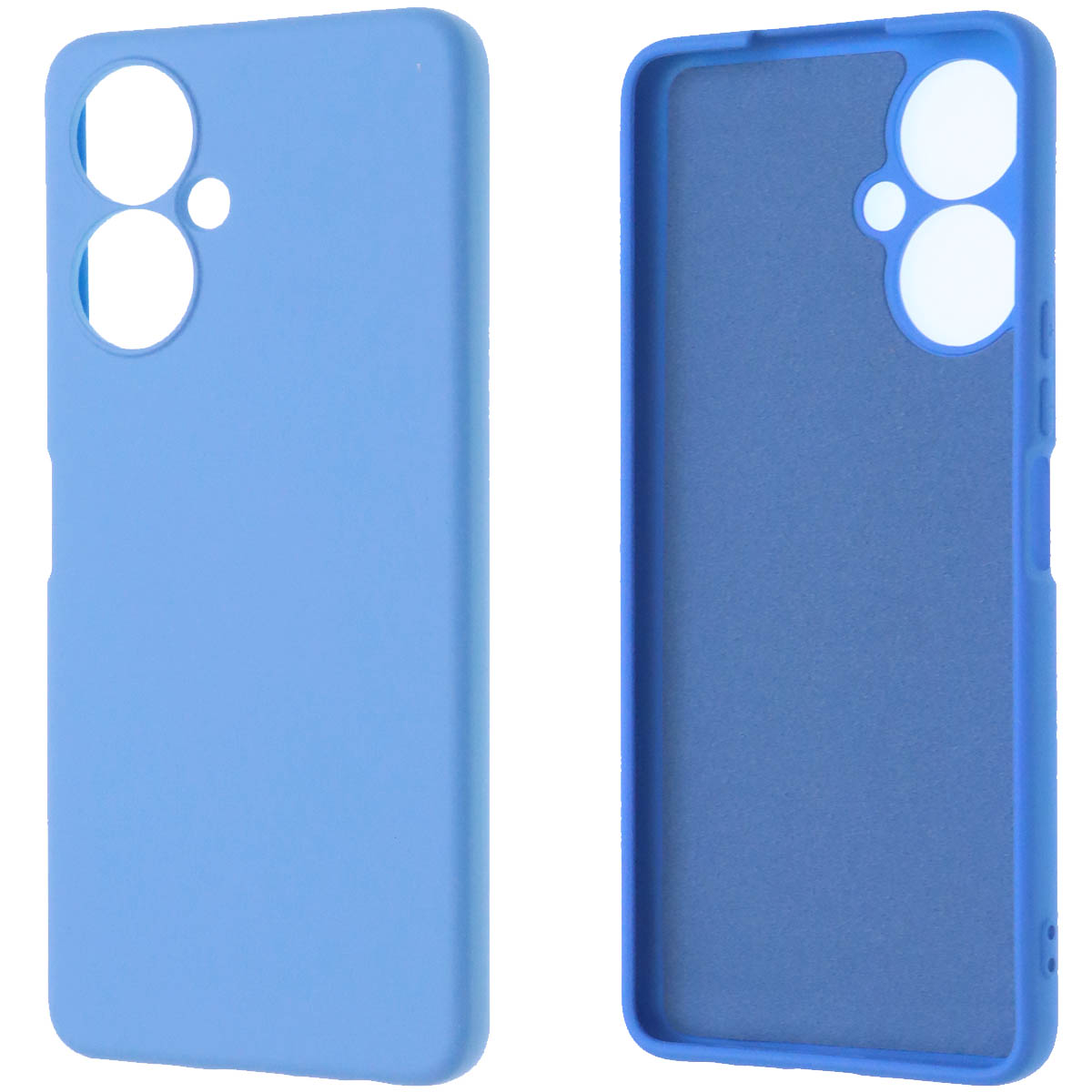 Чехол накладка NANO для TECNO Camon 19, Camon 19 Pro, силикон, бархат, цвет голубой