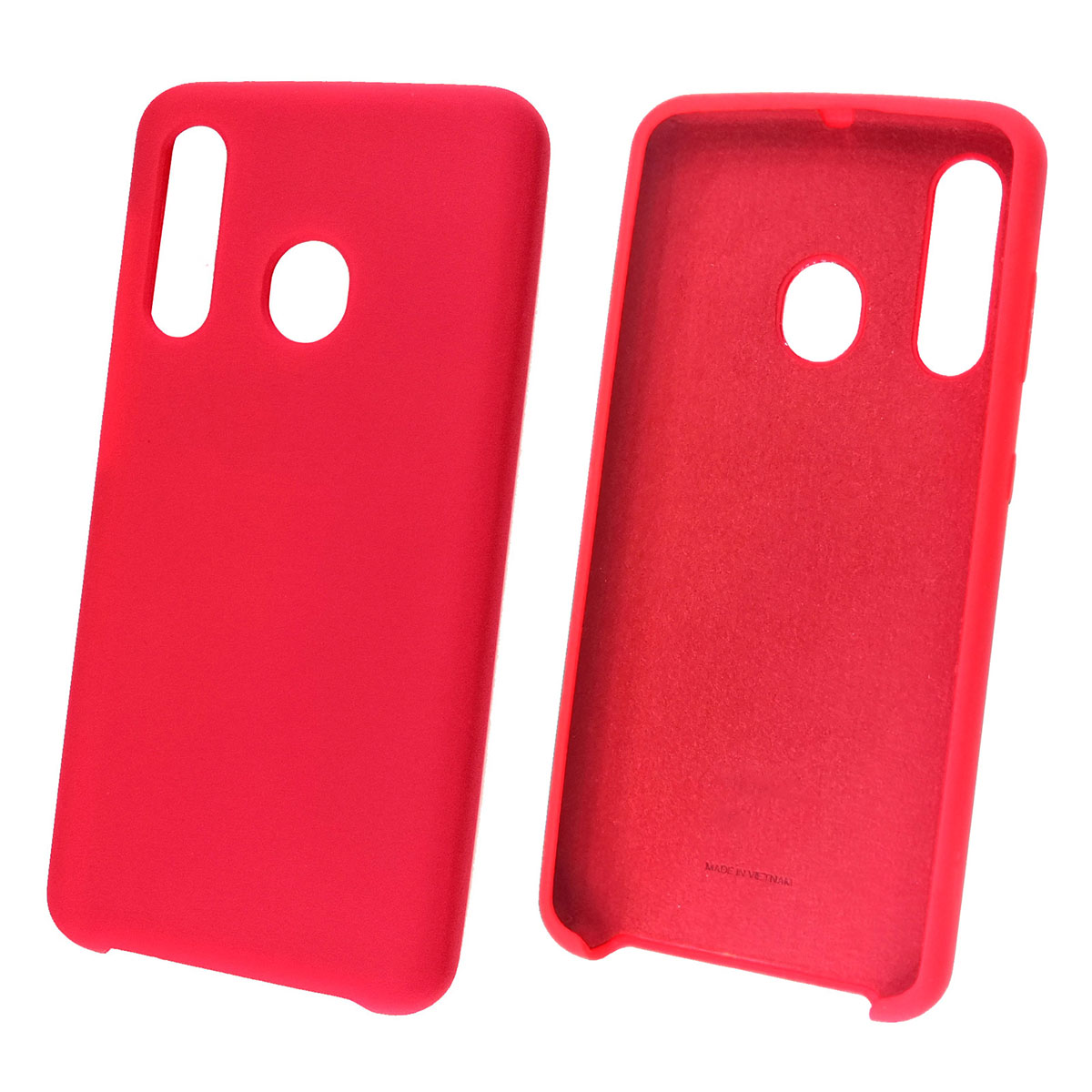 Чехол накладка Silicon Cover для SAMSUNG Galaxy A60 2019 (SM-A605), Galaxy M40 (SM-M405), силикон, бархат, цвет красный