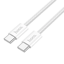 Кабель HOCO X104 USB Type C на USB Type C, 3A, 60W, длина 1 метр, цвет белый