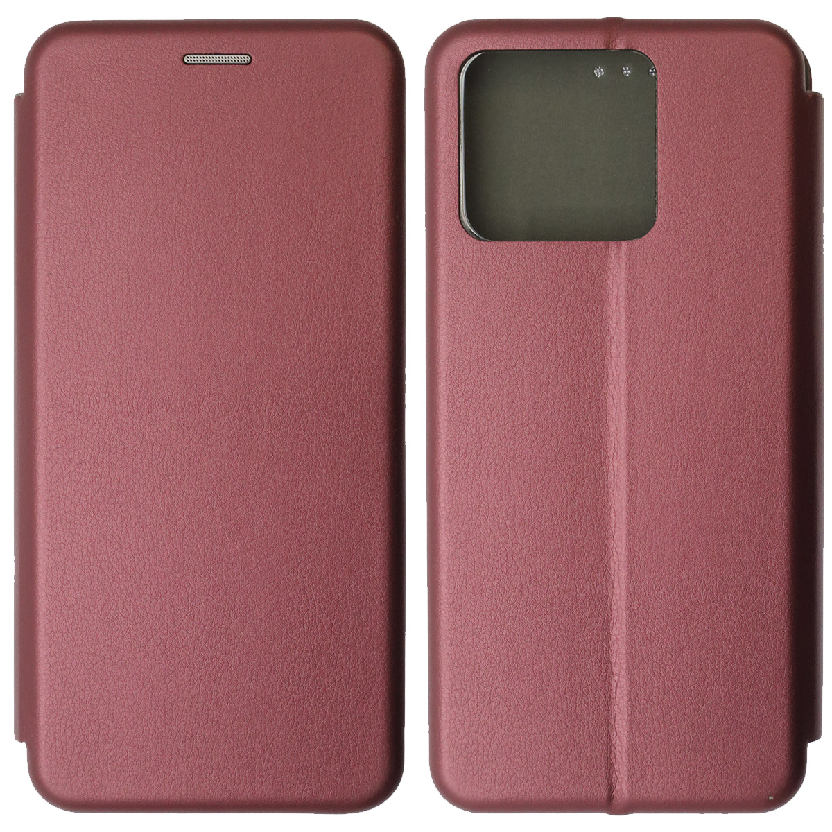 Чехол книжка STYLISH для Realme Narzo 50A, экокожа, визитница, цвет бордовый