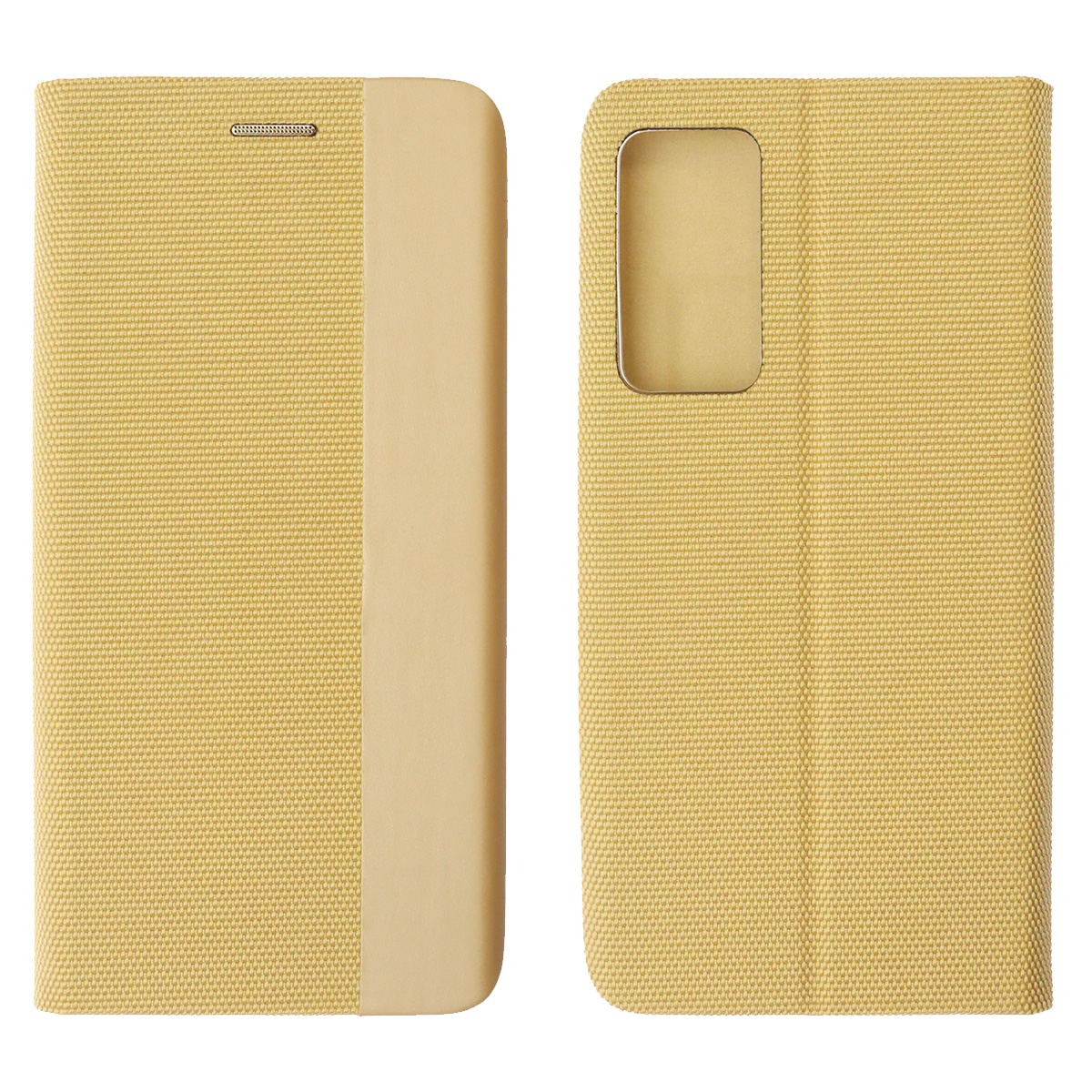 Чехол книжка MESH для XIAOMI 12, 12X, текстиль, силикон, бархат, визитница, цвет золотистый Чехол книжка MESH для XIAOMI 12, 12X, текстиль, силикон, бархат, визитница, цвет золотистый