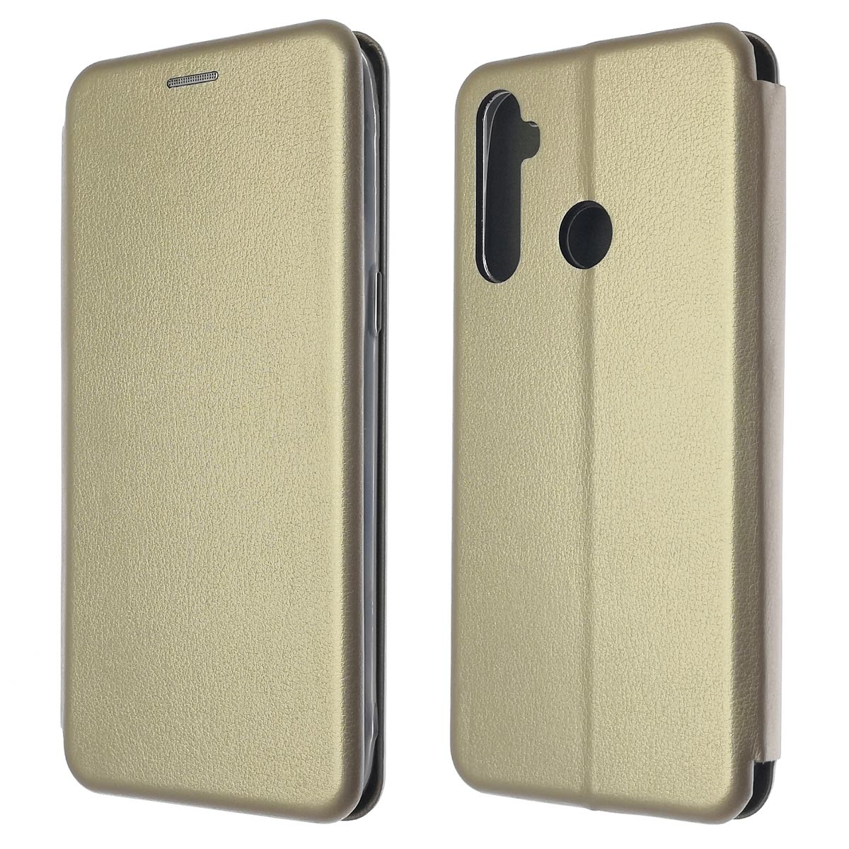 Чехол книжка STYLISH для Realme C3, экокожа, визитница, цвет золотистый
