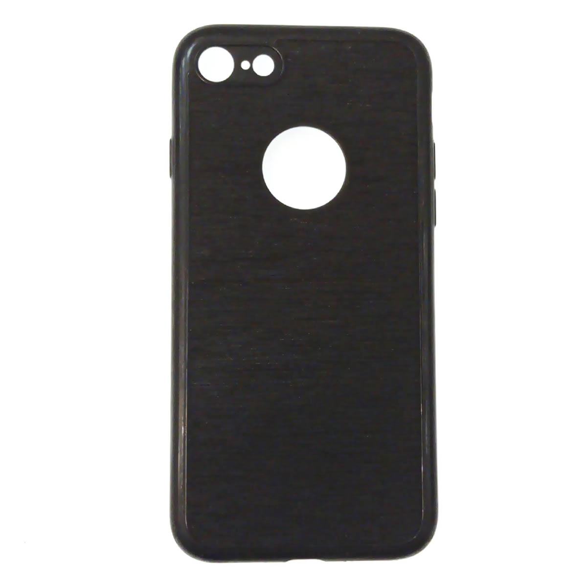 Чехол накладка для APPLE iPhone 7, силикон, текстура, цвет черный