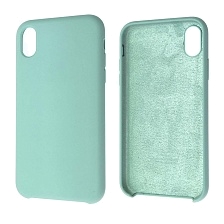 Чехол накладка Silicon Case для APPLE iPhone XR, силикон, бархат, цвет бирюзовый. Чехол накладка Silicon Case для APPLE iPhone XR, силикон, бархат, цвет бирюзовый.