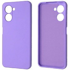 Чехол накладка NANO для Realme C33, защита камеры, силикон, бархат, цвет сиреневый Чехол накладка NANO для Realme C33, защита камеры, силикон, бархат, цвет сиреневый