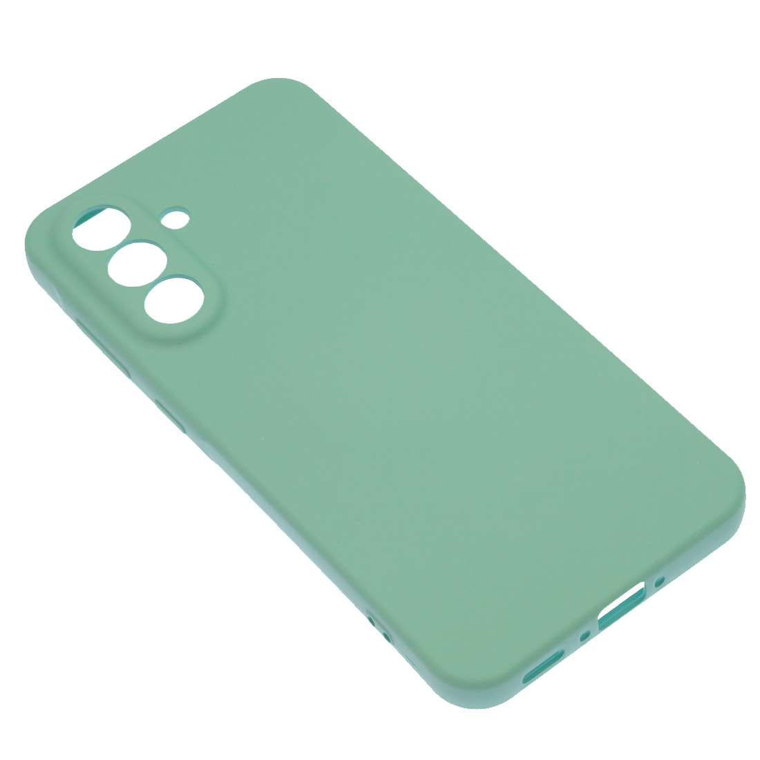 Чехол накладка Silicon Cover для SAMSUNG Galaxy A56, защита камеры, силикон, бархат, цвет бирюзовый