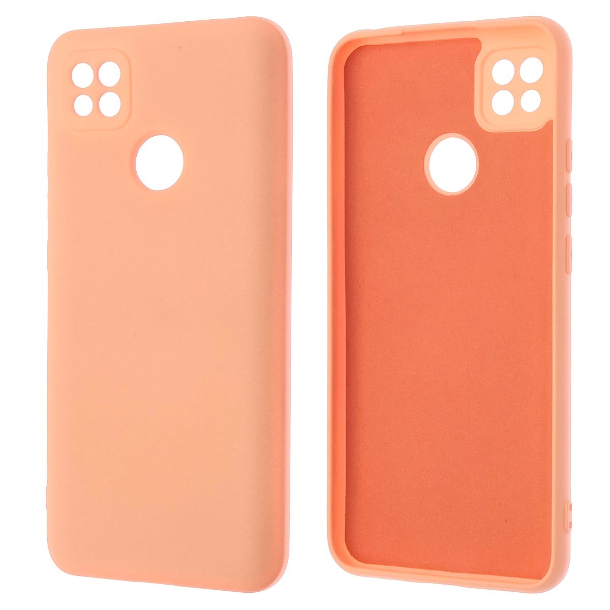 Чехол накладка NANO для XIAOMI Redmi 9C, Redmi 10A, силикон, бархат, цвет персиковый
