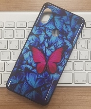 Чехол накладка для XIAOMI REDMI NOTE 5, NOTE 5 PRO, силикон, рисунок бабочка.