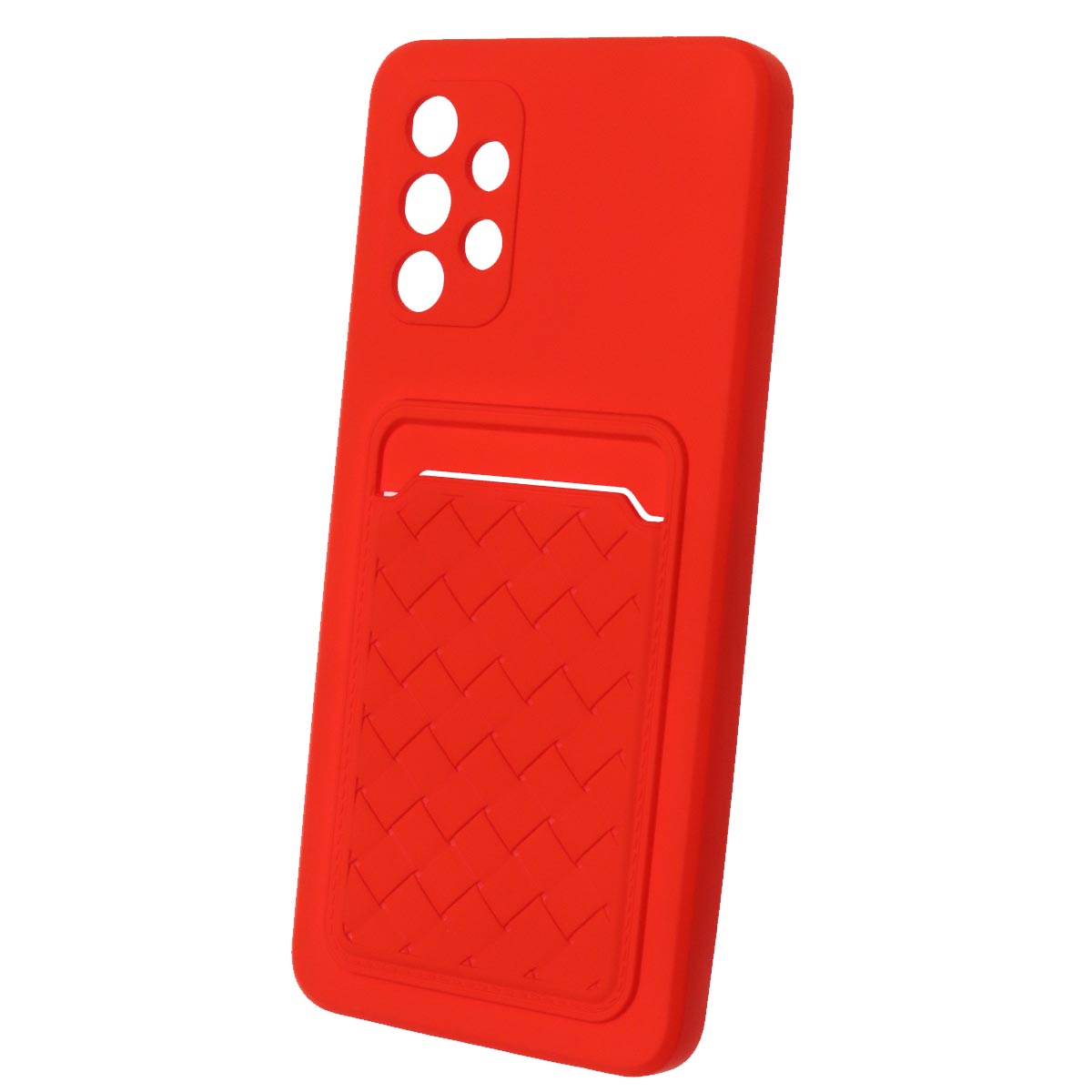 Чехол накладка CARD CASE для SAMSUNG Galaxy A32 4G (SM-A325F), силикон, отдел для карт, цвет красный Чехол накладка CARD CASE для SAMSUNG Galaxy A32 4G (SM-A325F), силикон, отдел для карт, цвет красный