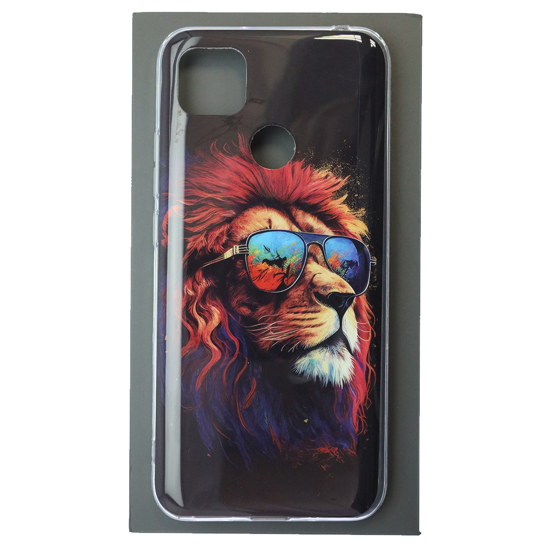 Чехол накладка для XIAOMI Redmi 9C, Redmi 10A, силикон, глянцевый, рисунок Лев в очках Чехол накладка для XIAOMI Redmi 9C, Redmi 10A, силикон, глянцевый, рисунок Лев в очках