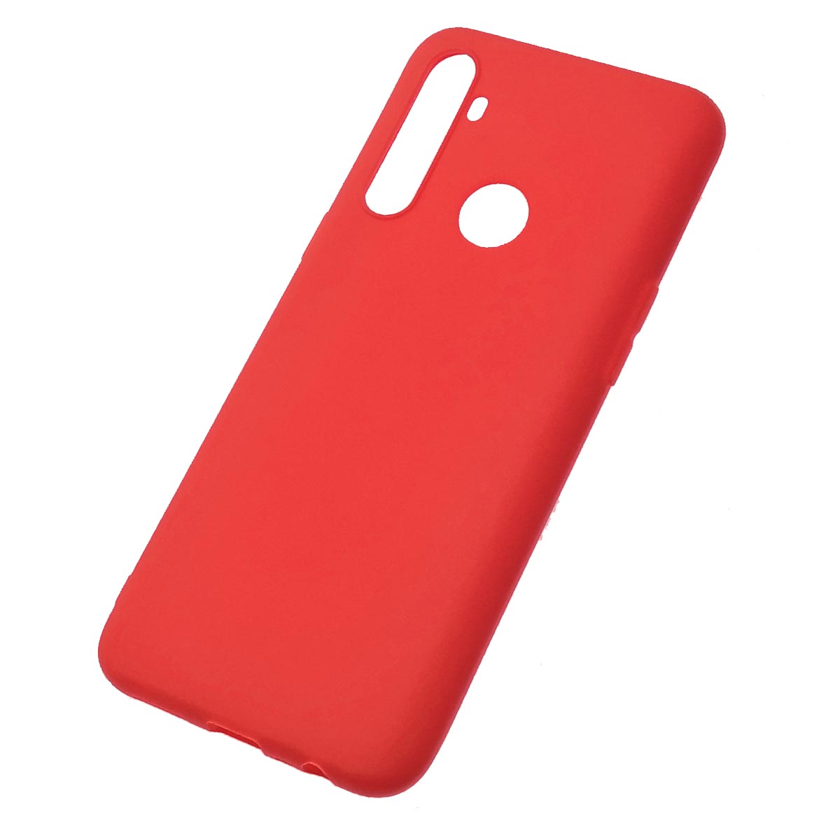 Чехол накладка SOFT TOUCH для Realme C3, силикон, матовый, цвет красный