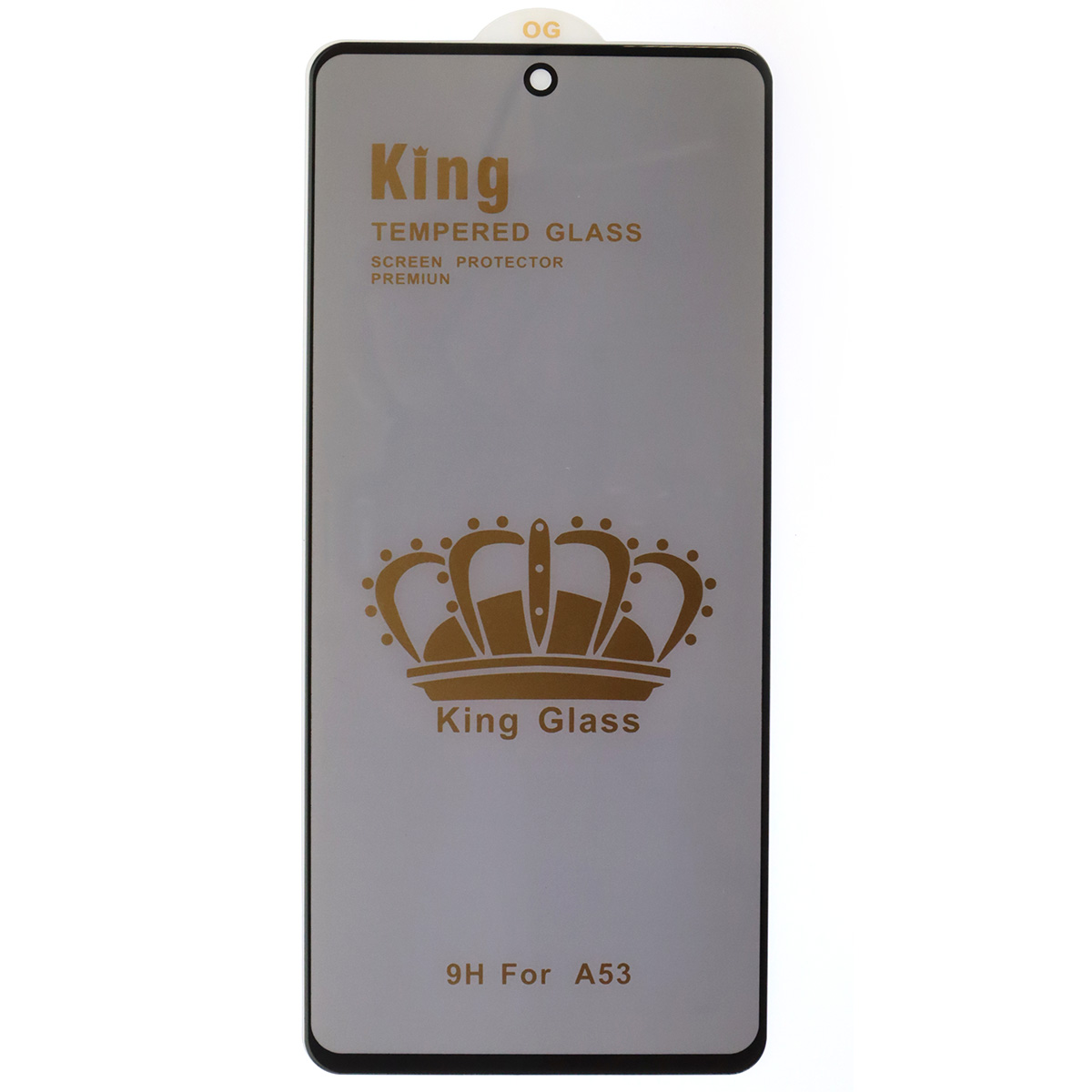 Защитное стекло Антишпион King Glass для SAMSUNG Galaxy A53, цвет окантовки черный
