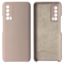 Чехол накладка Silicon Cover для HUAWEI P Smart 2021, силикон, бархат, цвет розовый песок Чехол накладка Silicon Cover для HUAWEI P Smart 2021, силикон, бархат, цвет розовый песок