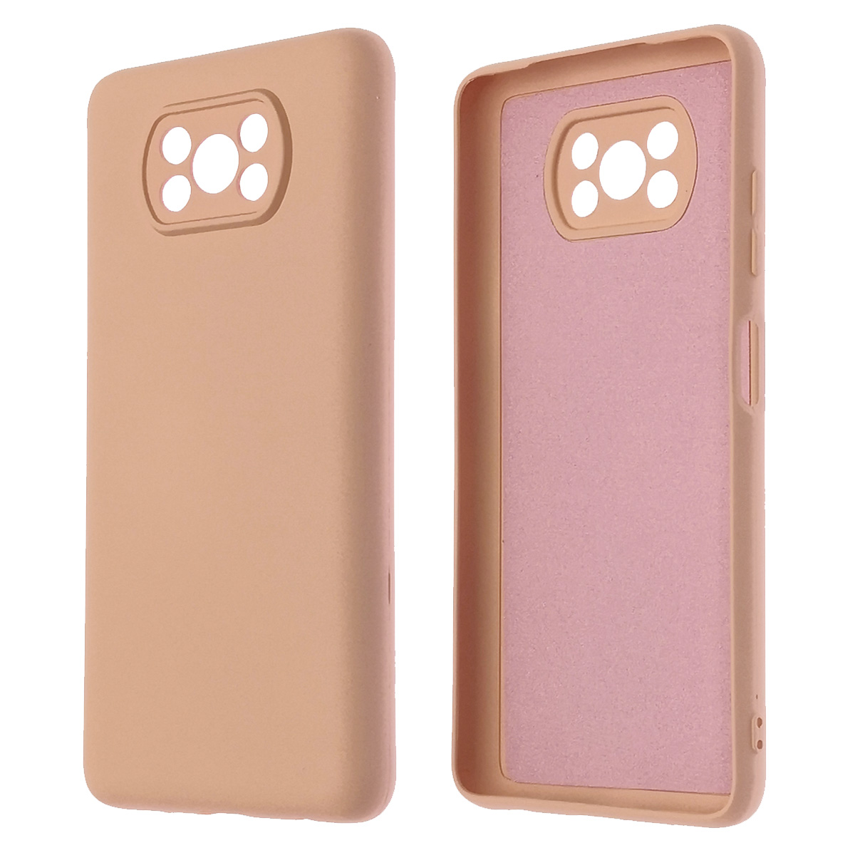 Чехол накладка NANO для XIAOMI POCO X3, POCO X3 Pro, силикон, бархат, цвет пудровый Чехол накладка NANO для XIAOMI POCO X3, POCO X3 Pro, силикон, бархат, цвет пудровый
