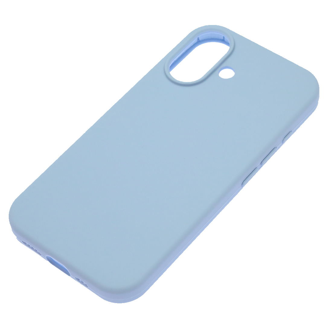 Чехол накладка Silicone Case для APPLE iPhone 16 (6.1"), силикон, бархат, цвет васильковый