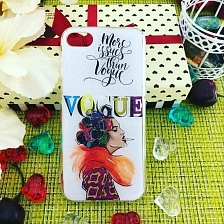 Чехол накладка для APPLE iPhone 7, 8, силикон, рисунок девушка More issues than VOGUE.